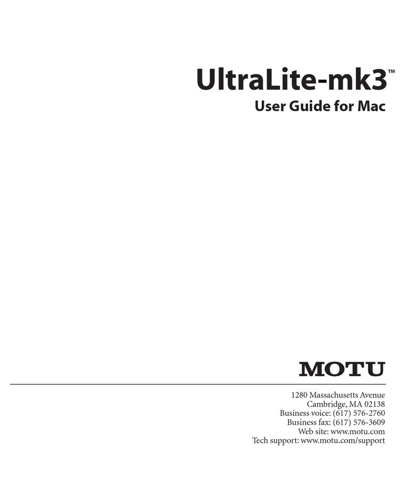 MOTU UltraLite- mk3 Hybrid User manual