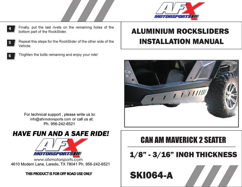 AFX MOTORSPORTS SKI064-A installation manual