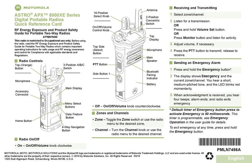Motorola APX 8000XE Reference guide
