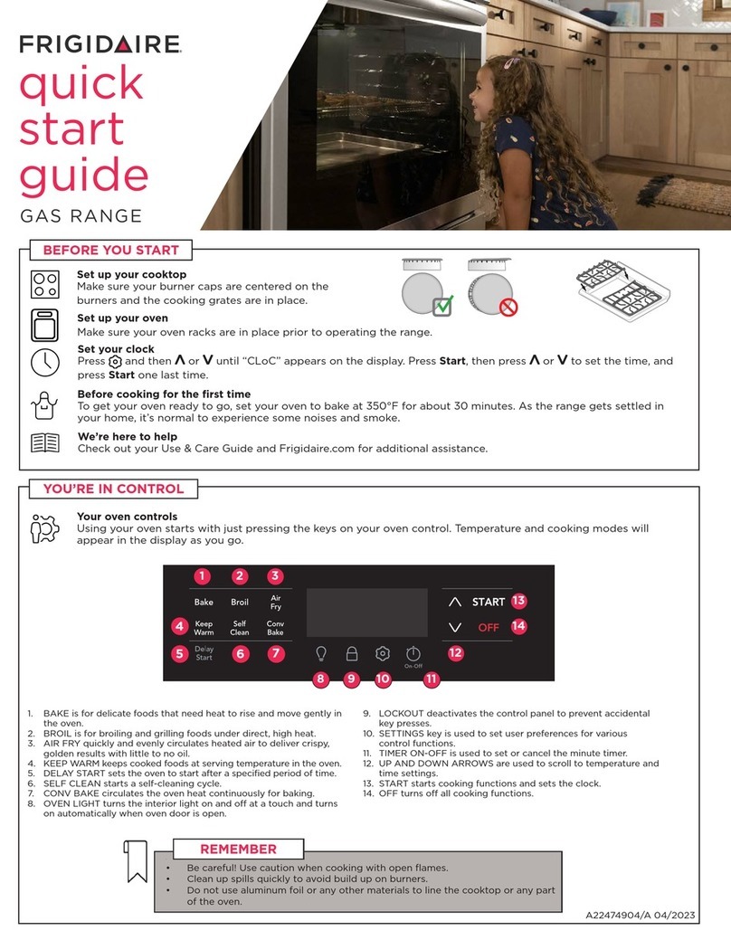 Frigidaire FCRG3083AS User manual