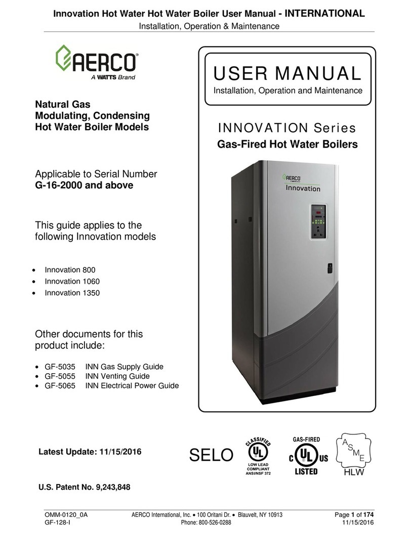Watts Aerco Innovation 800 User manual Watts Aerco Innovation 800 User manual