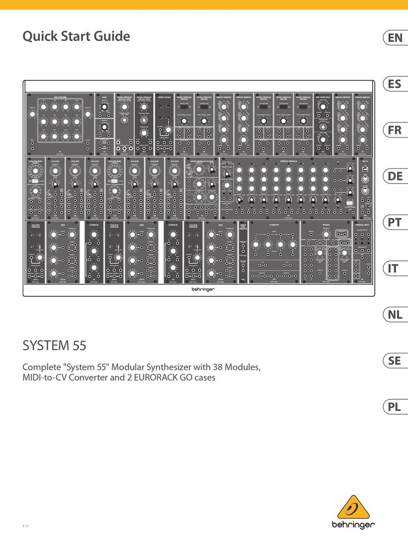 Behringer SYSTEM 55 quick start guide