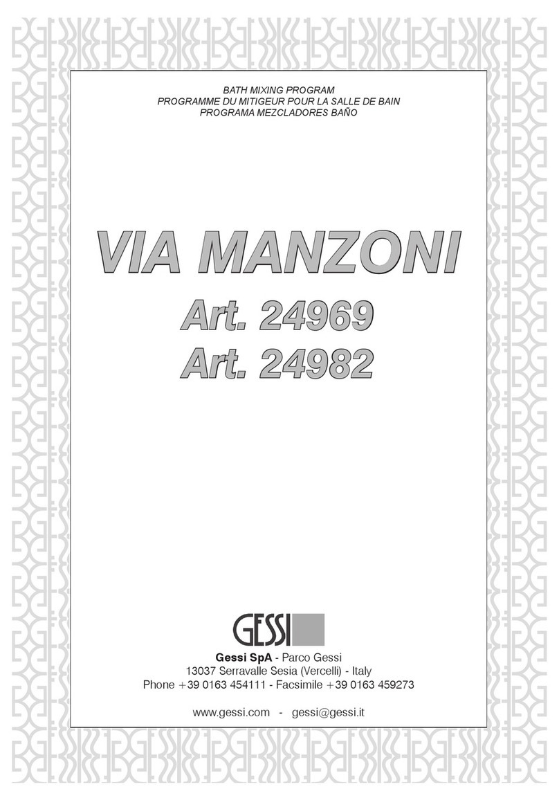 Gessi VIA MANZONI 24969 Troubleshooting guide