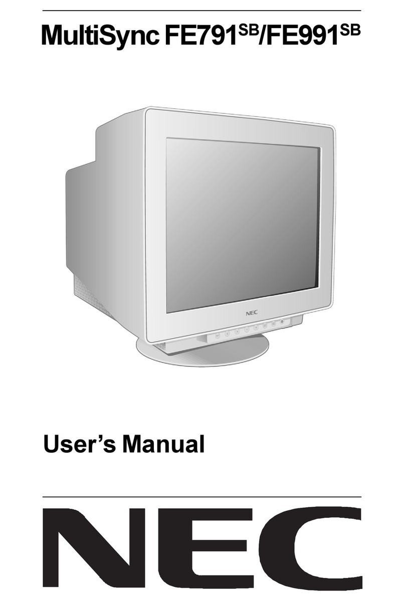 NEC FE991SB - MultiSync - 19" CRT Display User manual