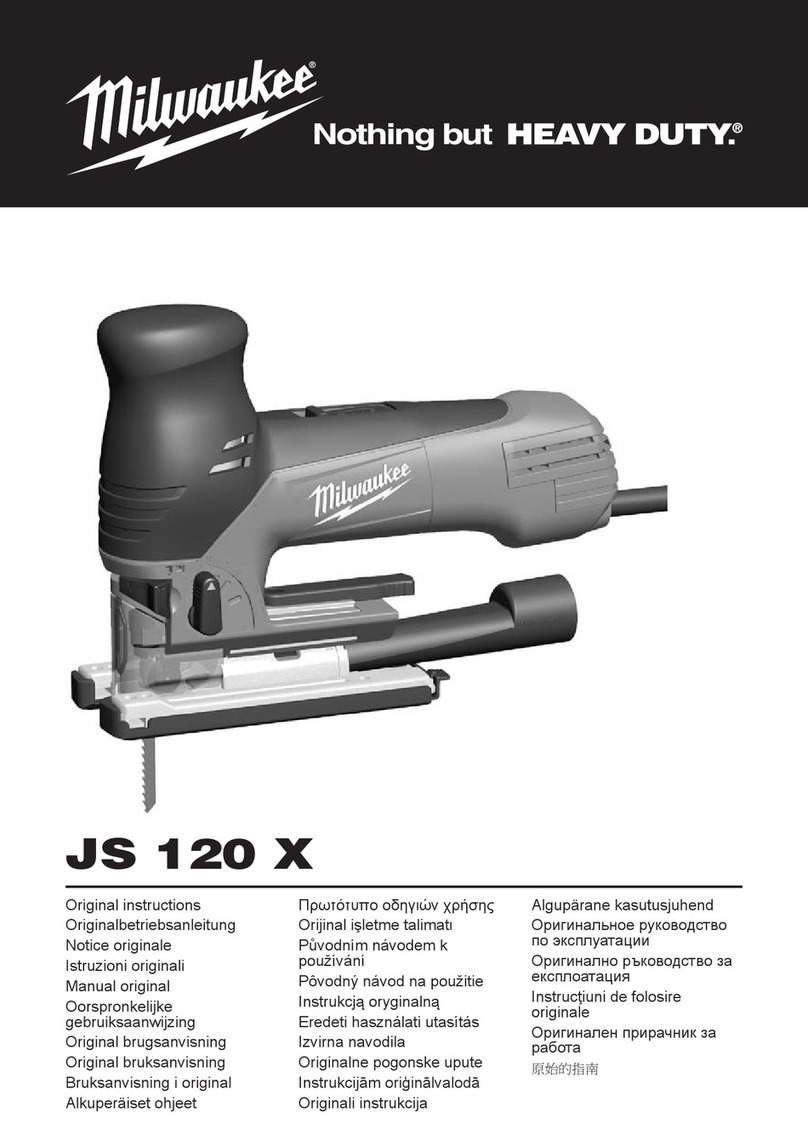 Milwaukee HEAVY DUTY JS 120 X Original instructions