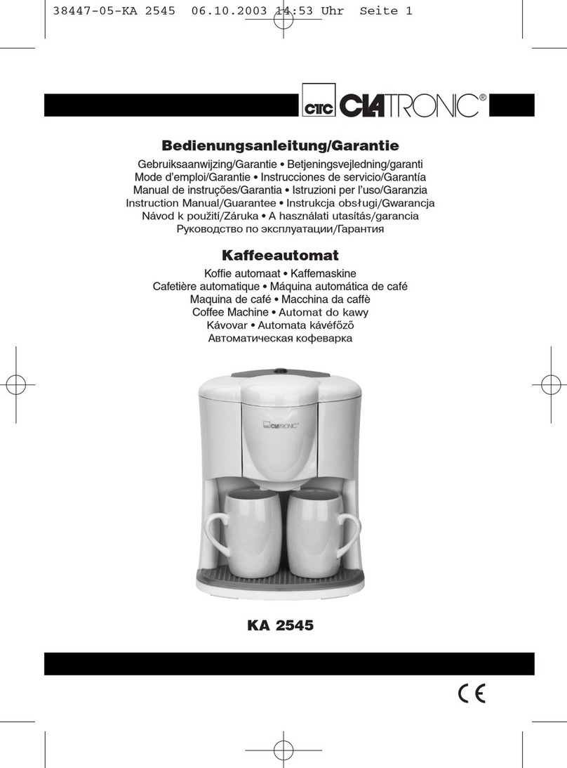 Clatronic KA 2545 User manual Clatronic KA 2545 User manual