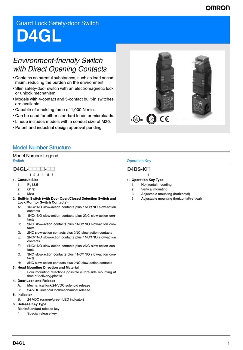 Omron D4GL-1AFA-A4 User manual