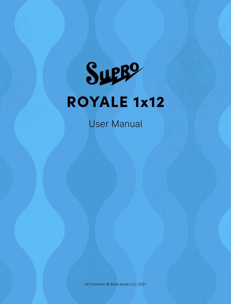 Bond Audio SUPRO ROYALE 1x12 user manual