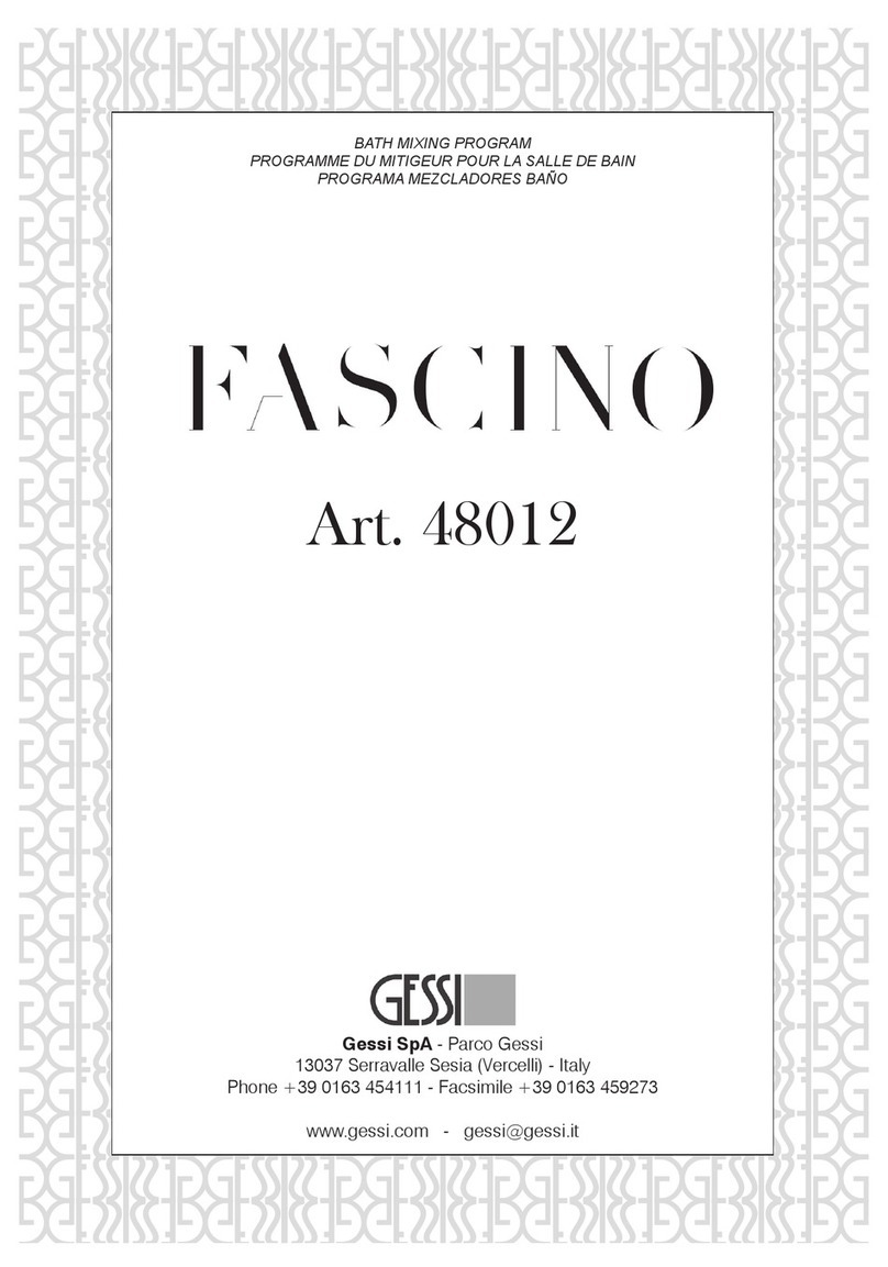 Gessi FASCINO 48012 Troubleshooting guide Gessi FASCINO 48012 Troubleshooting guide