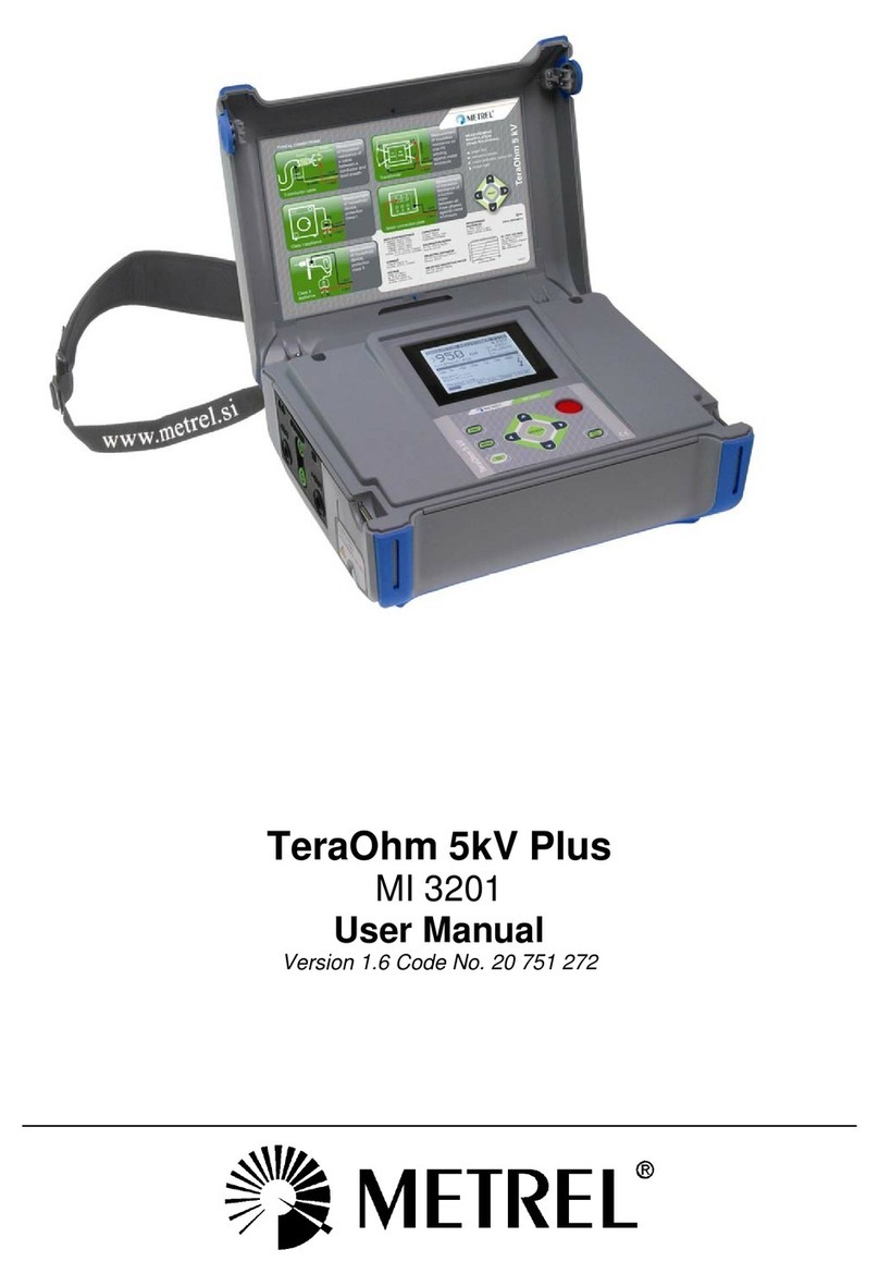 METREL TeraOhm 5kV Plus User manual