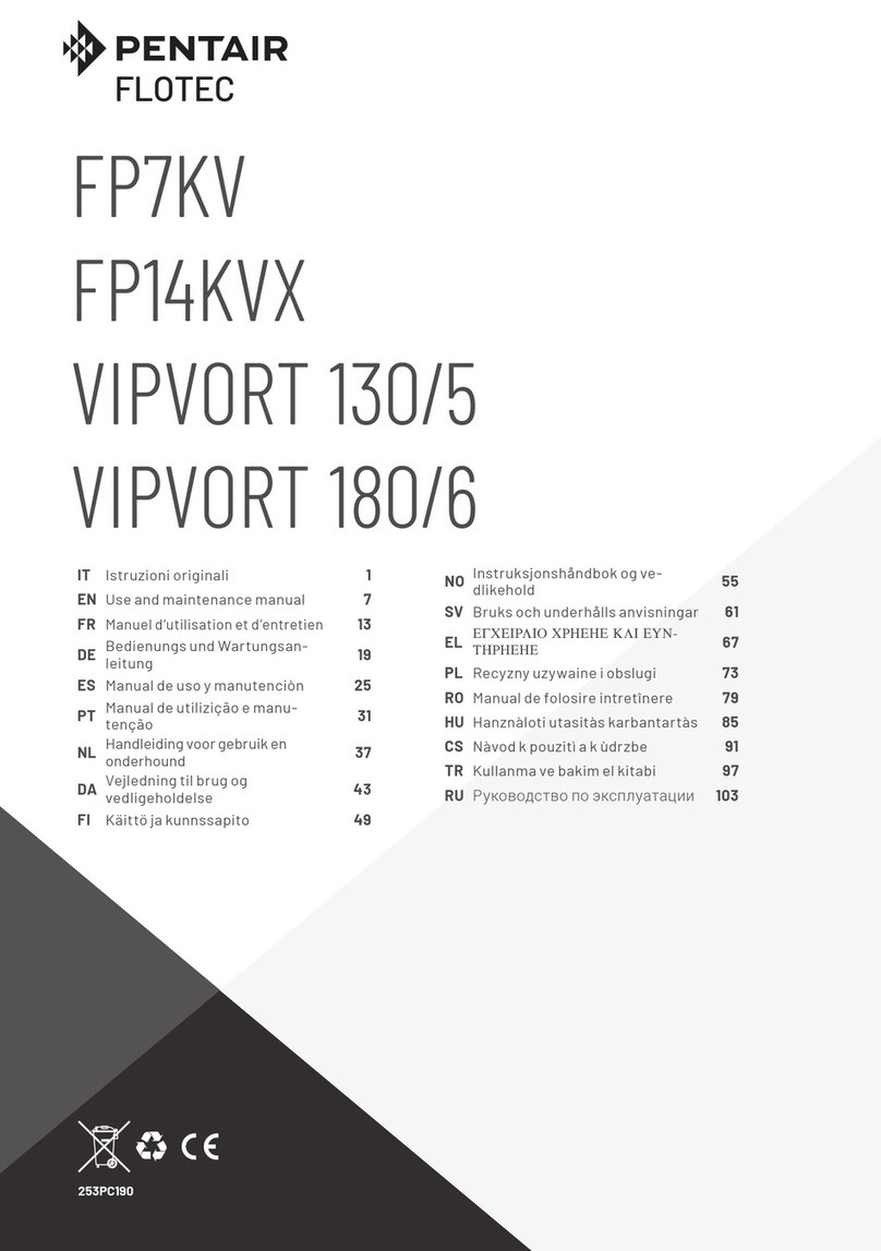 Pentair Flotec FP7KV Use and maintenance manual