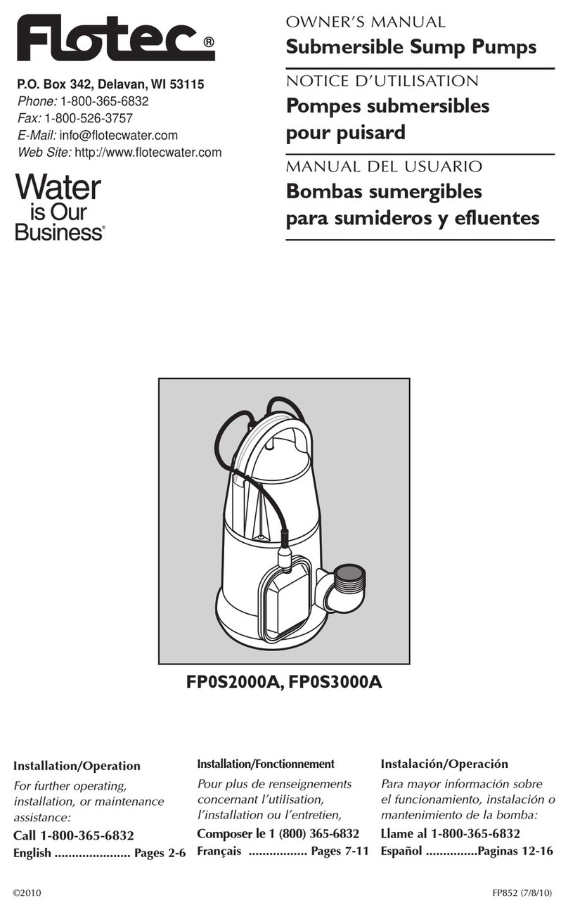 Flotec FP0S2000A owner's manual