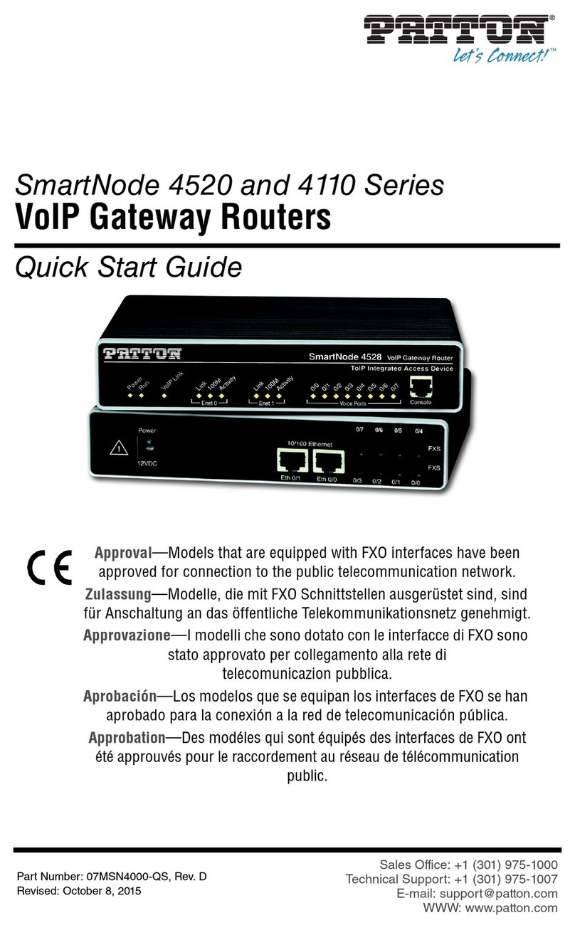 Patton SmartNode 4520 Series User manual