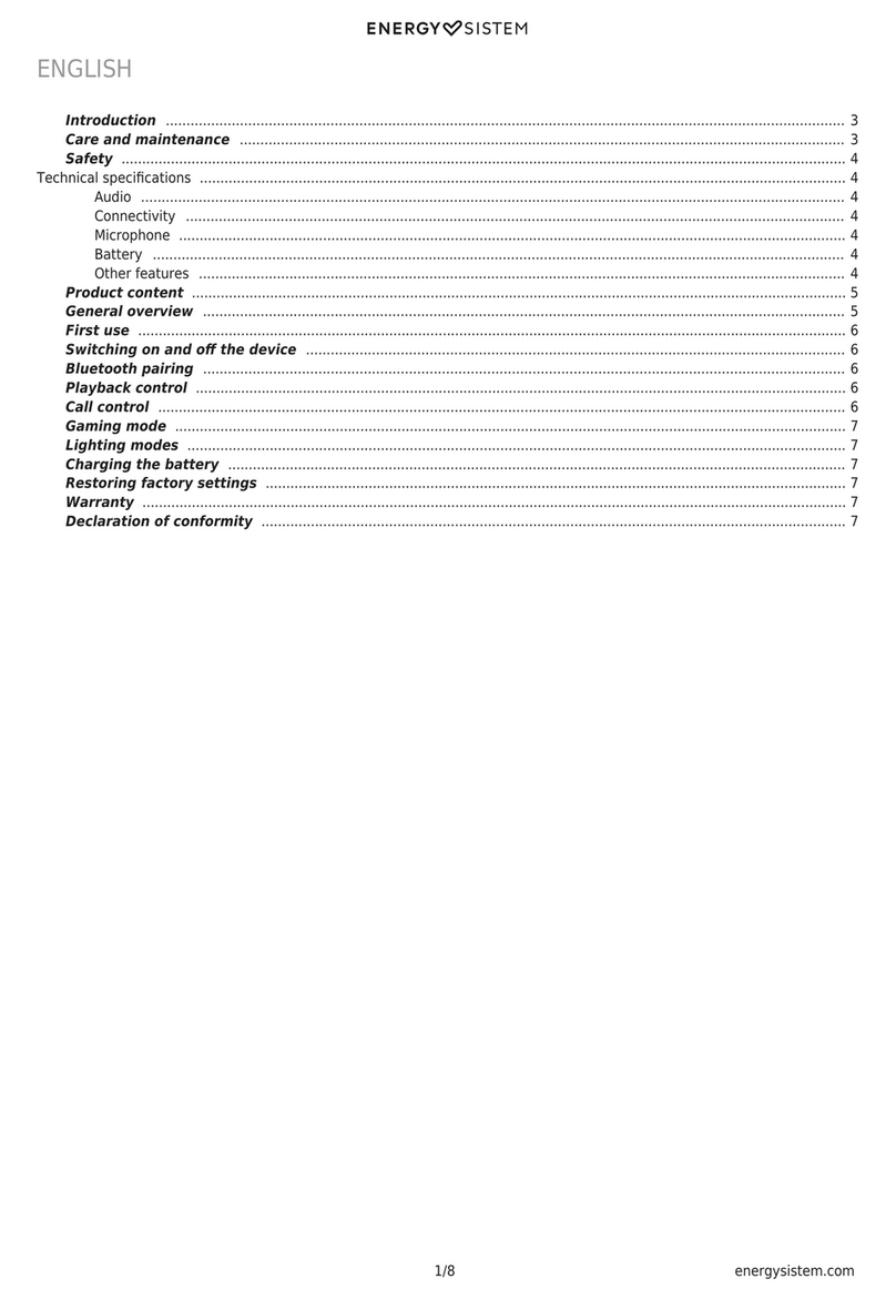 ENERGY SISTEM ESG6 user manual