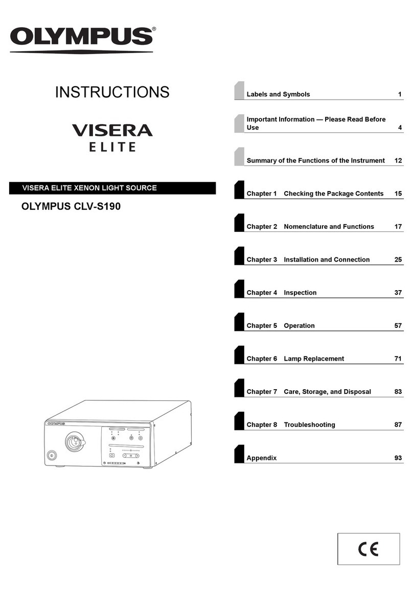Olympus VISERA ELITE CLV-S190 instructions