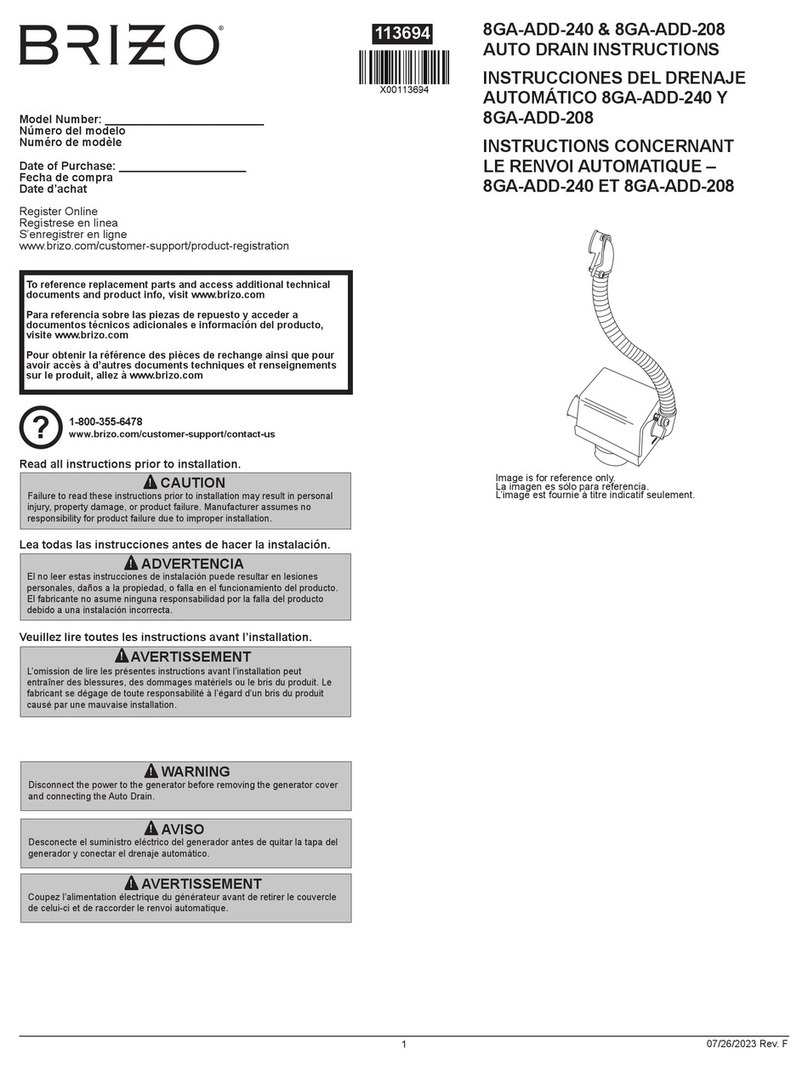 Brizo 8GA-ADD-240 instructions