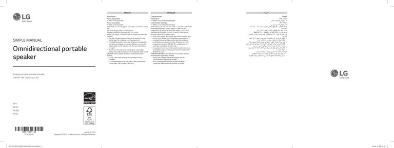 LG RP4BE Specification sheet