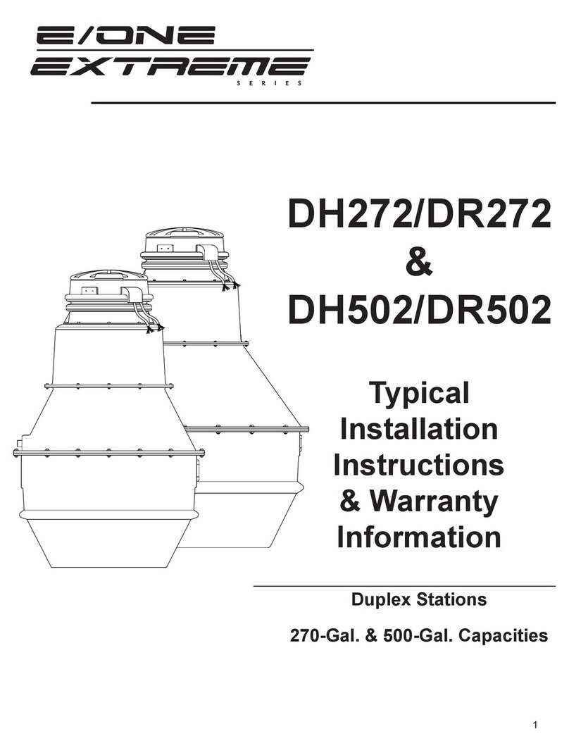 E-one Extreme Series Typical Installation Instructions & Warranty Information E-one Extreme Series Typical Installation Instructions & Warranty Information