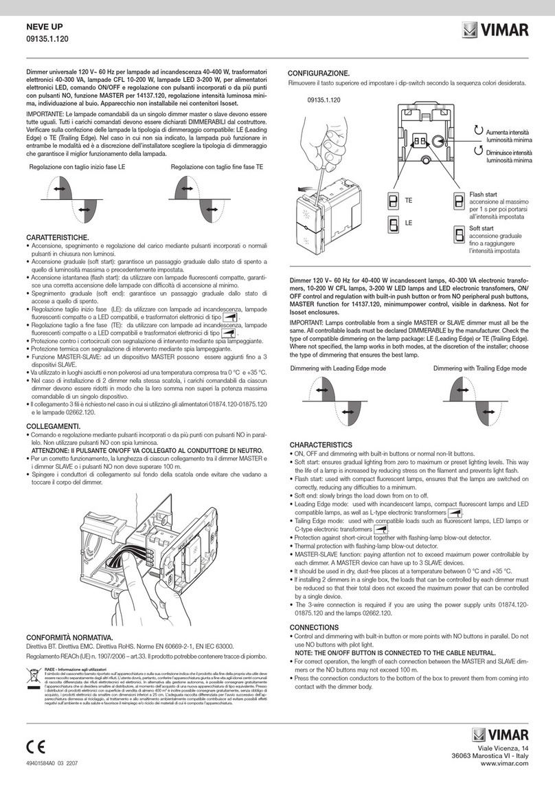 Vimar 09135.1.120 User manual