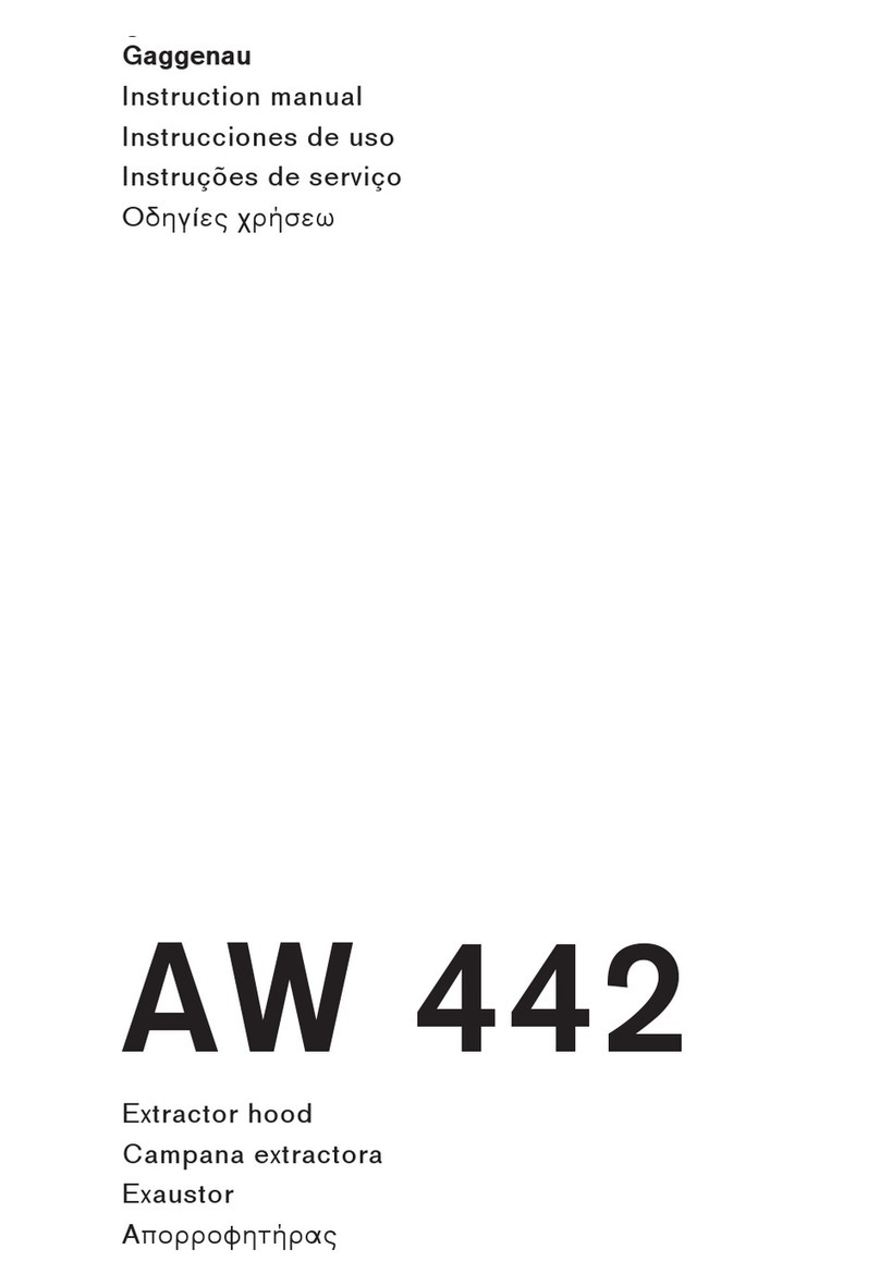 Gaggenau AW442120 instruction manual