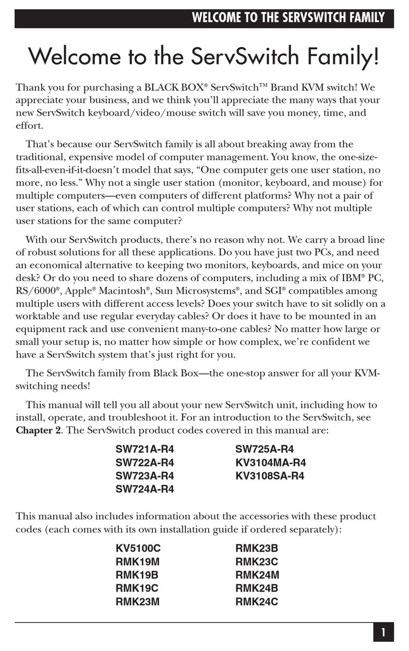 Black Box SERVSWITCH SW725A-R4 User manual