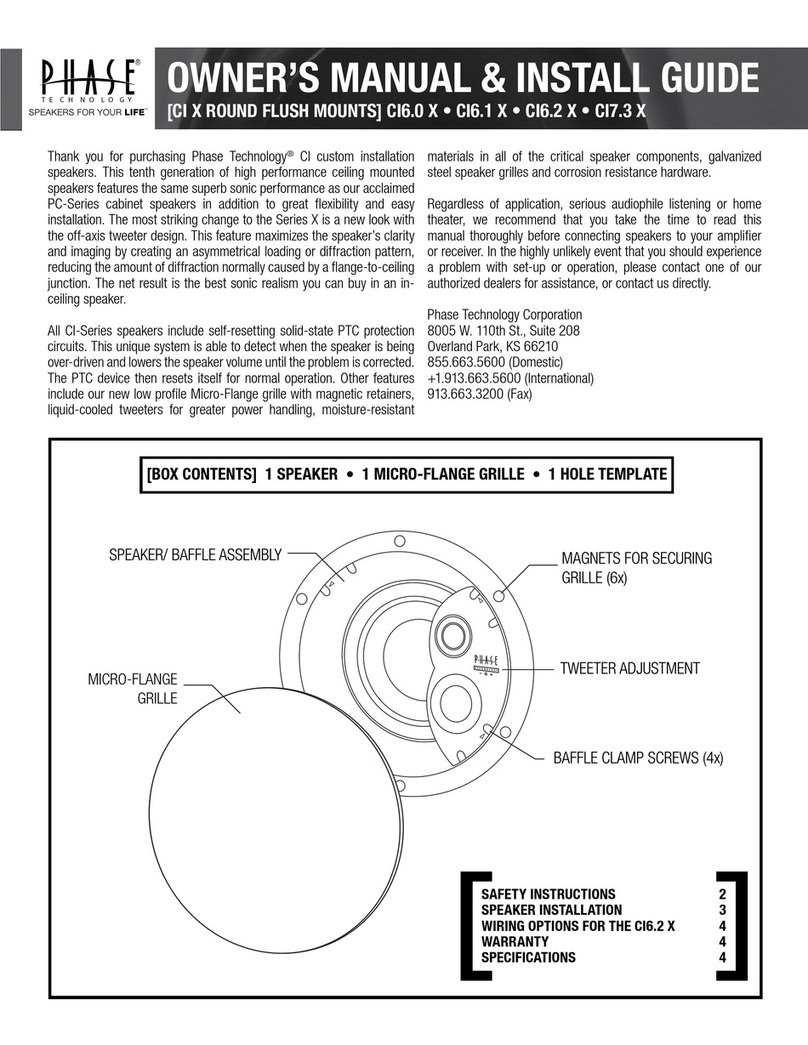 Phase Technologies CI6.0 X owner's manual