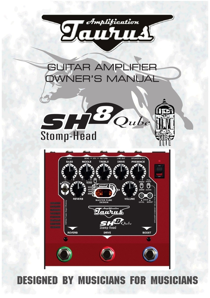 Taurus SH8Qube Stomp-Head owner's manual