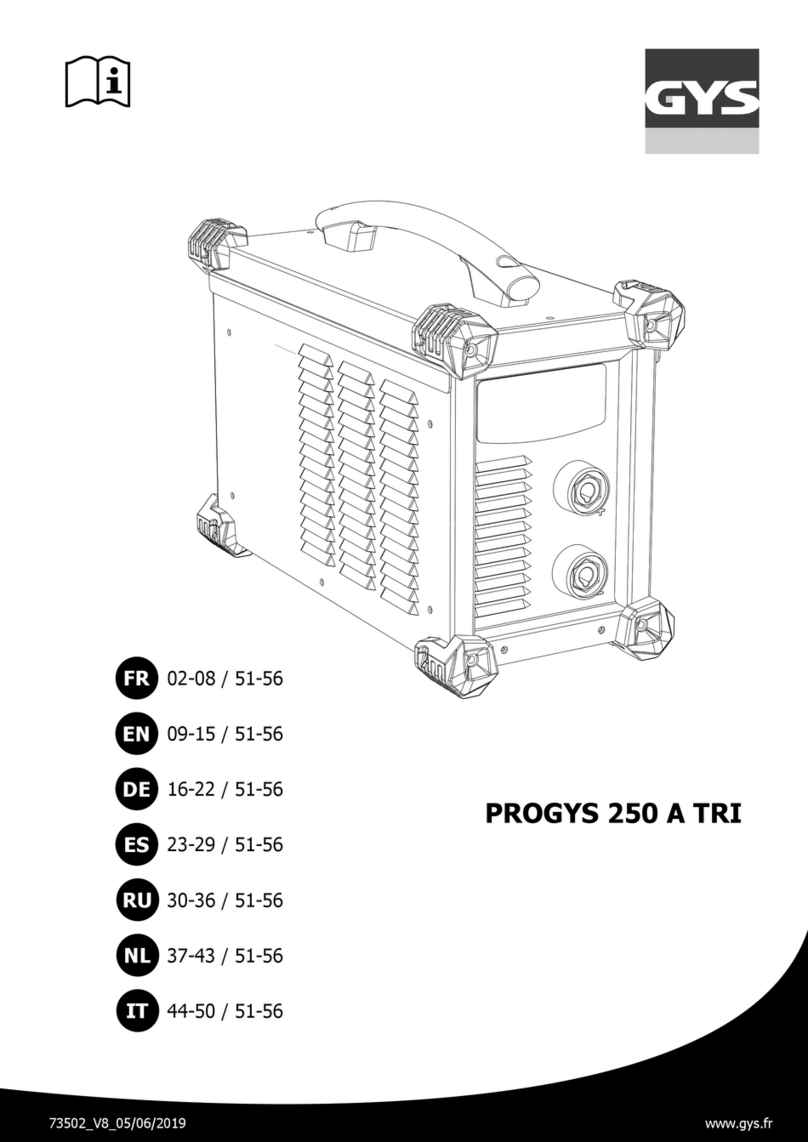 GYS PROGYS 250 A TRI manual