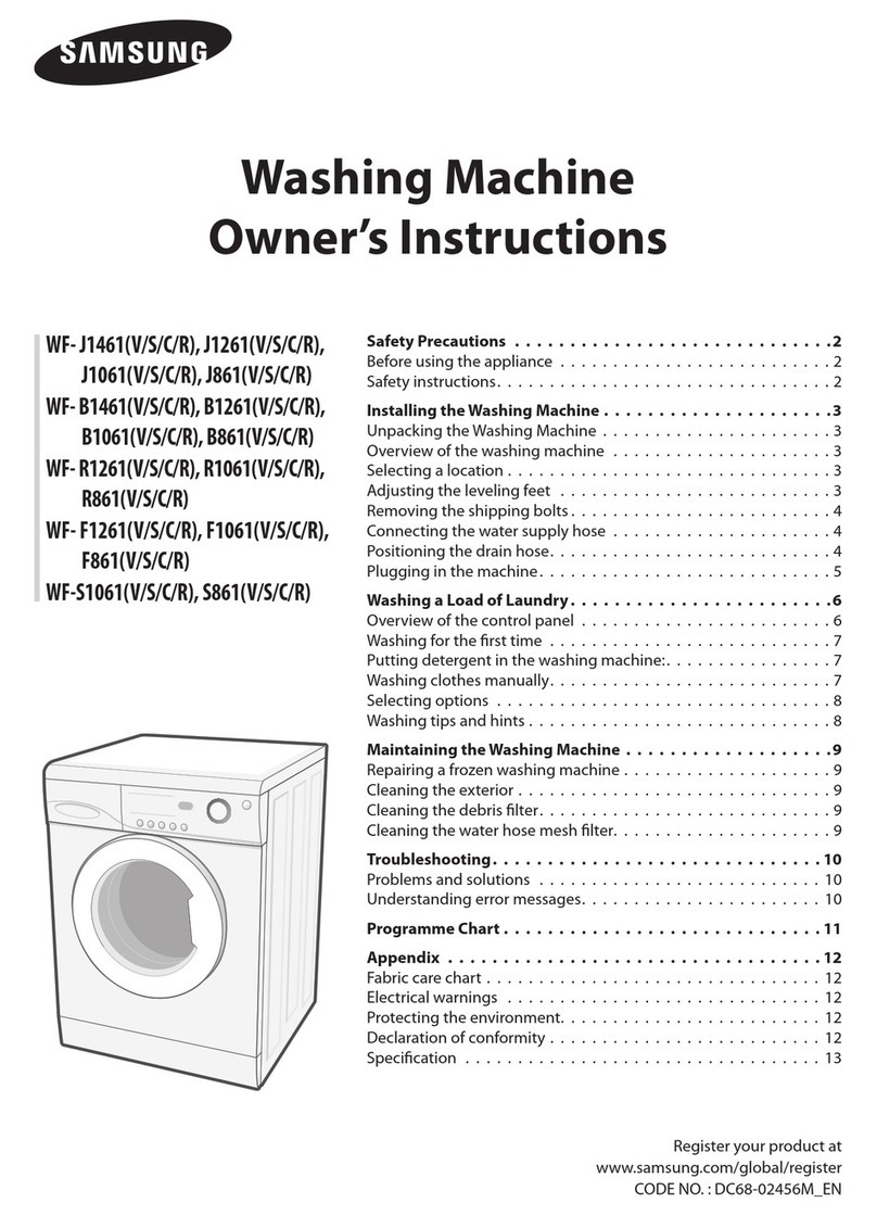 Samsung WF-J1461 Owner's instructions