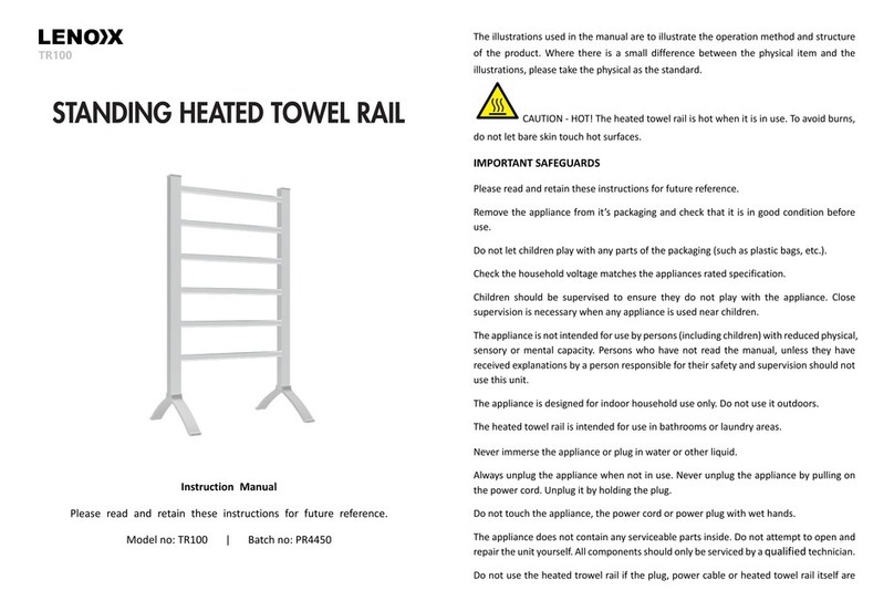 Lenoxx TR100 instruction manual