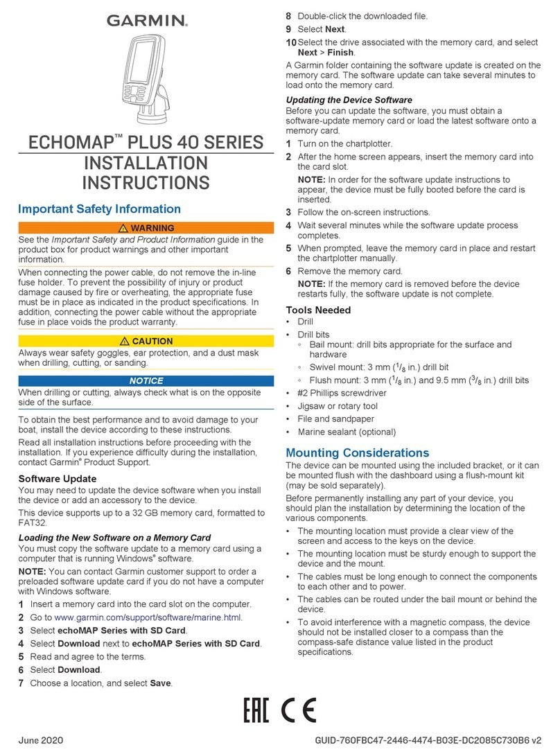 Garmin Echomap Plus 40 series installation instructions