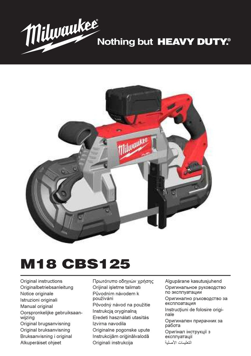 Milwaukee M18 CBS125 User manual