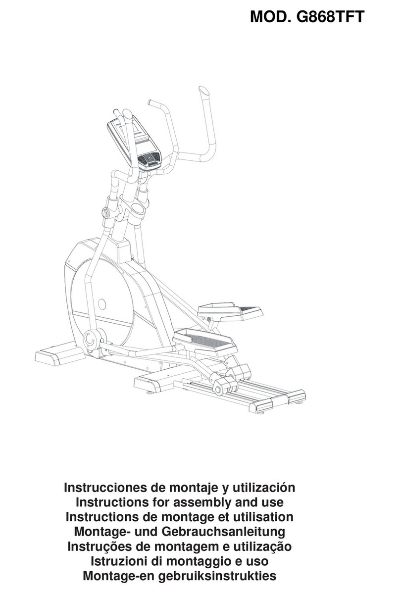BH FITNESS G868TFT Instructions for assembly and use