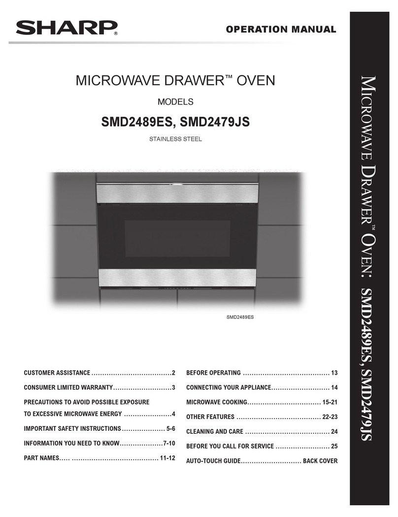 Sharp Microwave Drawer SMD2489ES Operation manual