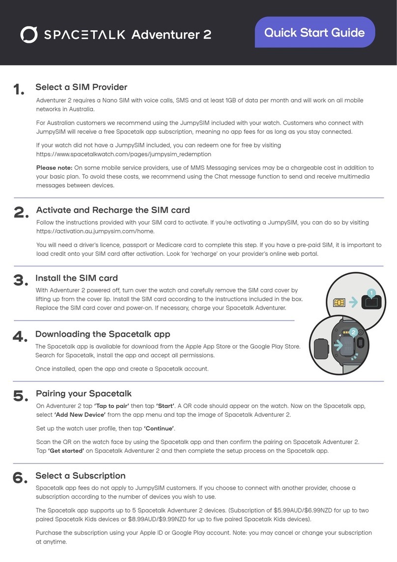 Spacetalk Adventurer 2 quick start guide