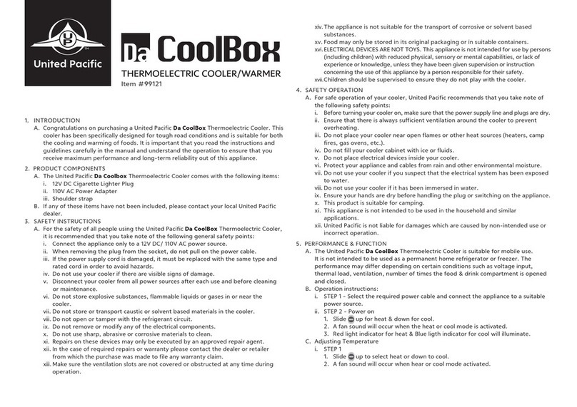 United Pacific Da CoolBox quick start guide