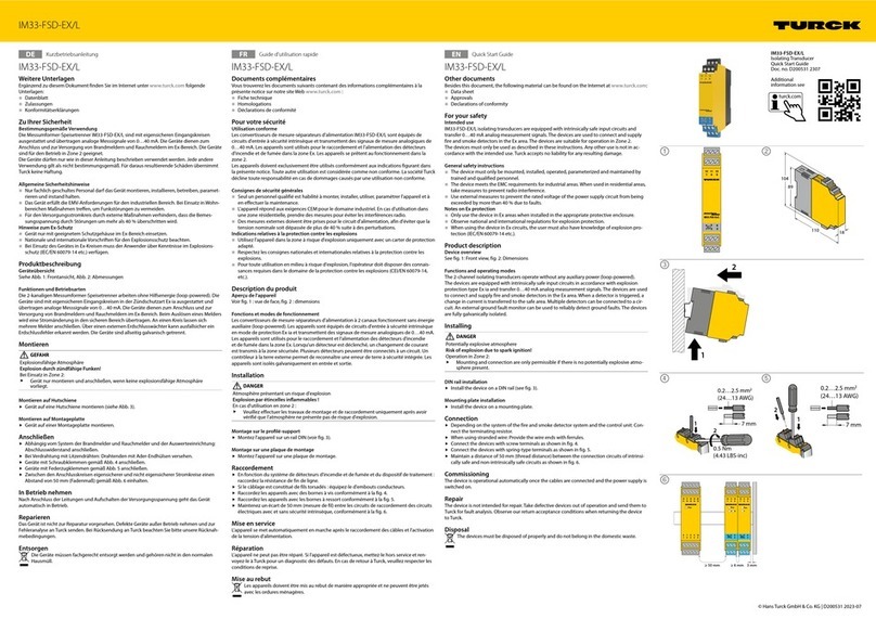 turck IM33-FSD-EX/L quick start guide