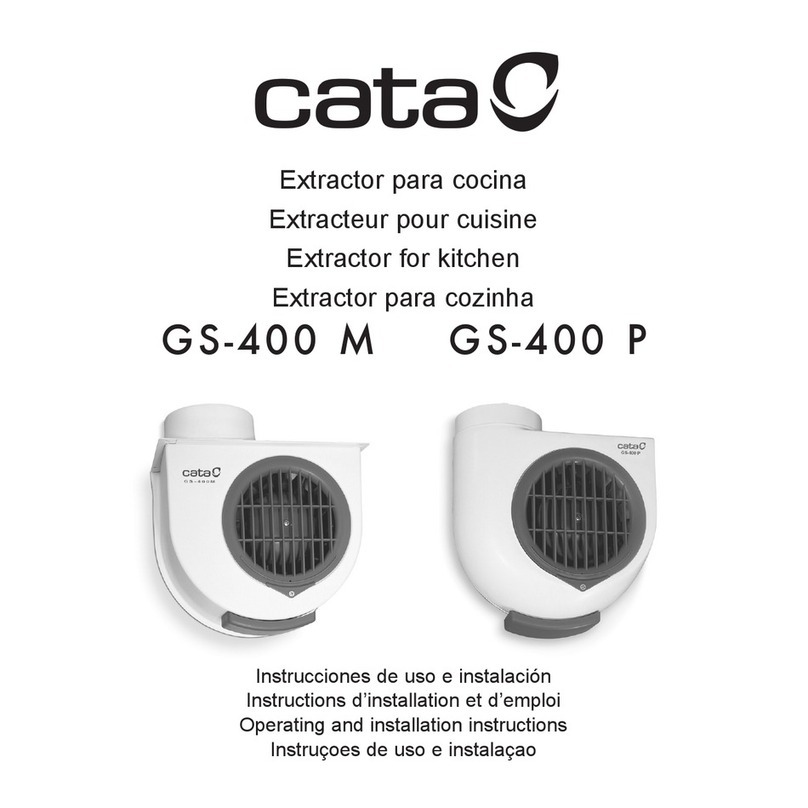 Cata GS-400 M Operating and installation instructions