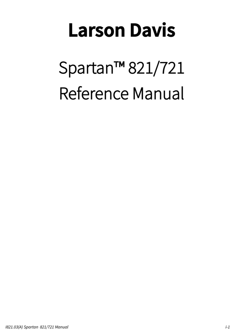 Larson Davis Spartan 821 User manual