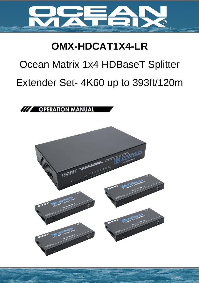 Ocean Matrix OMX-HDCAT1X4-LR Operation manual