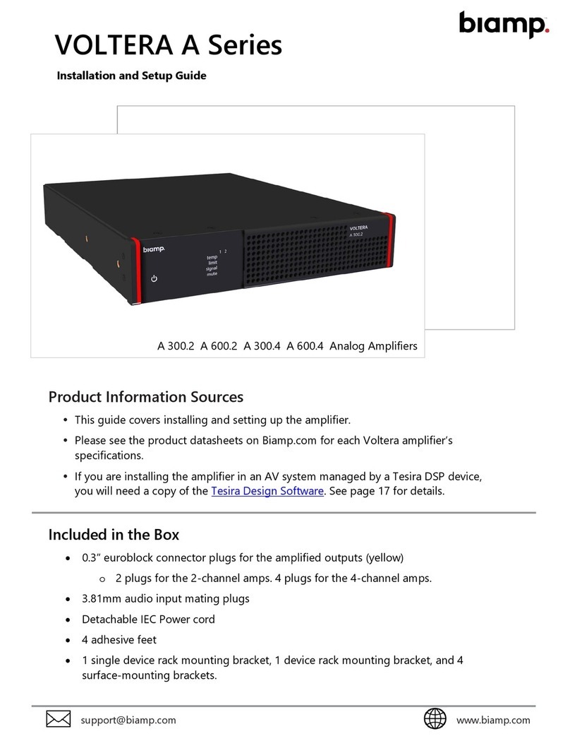 Biamp VOLTERA A Series Assembly instructions