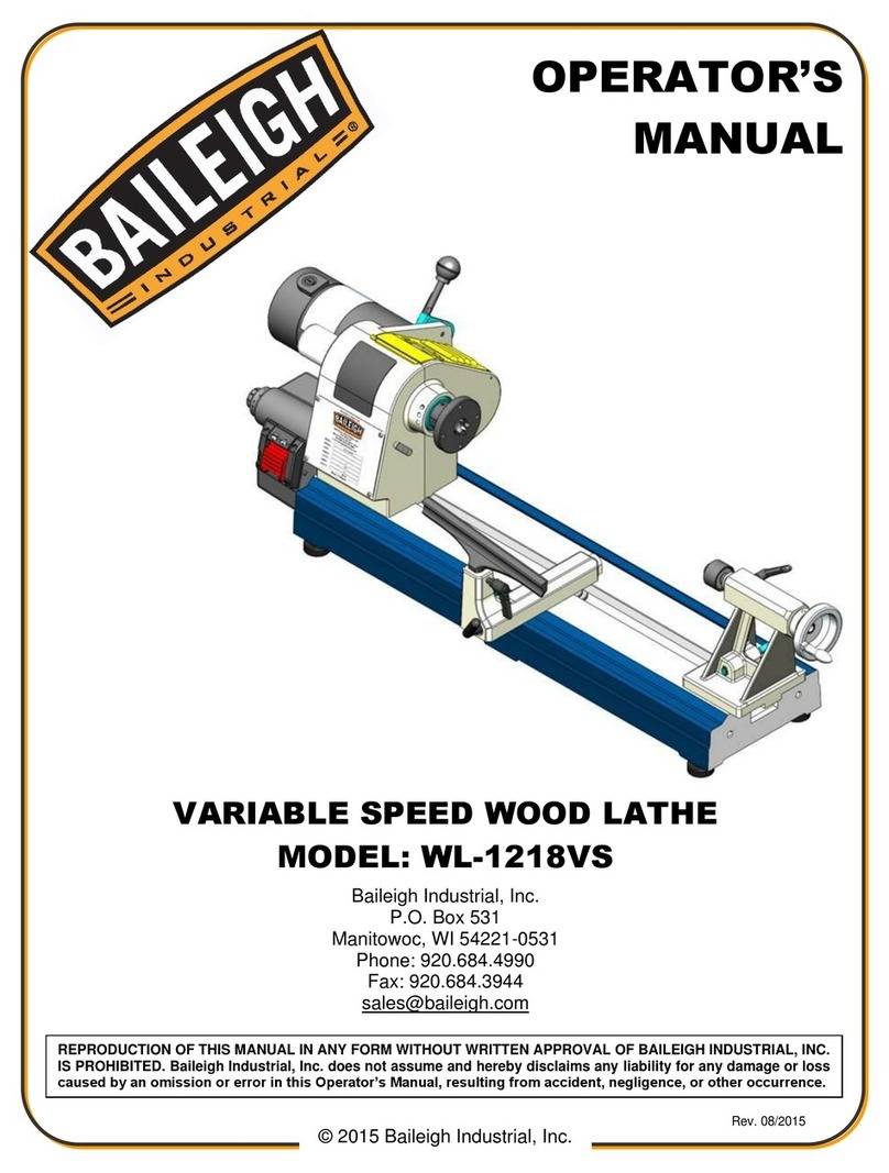 Baileigh Industrial WL-1218VS Operator's manual