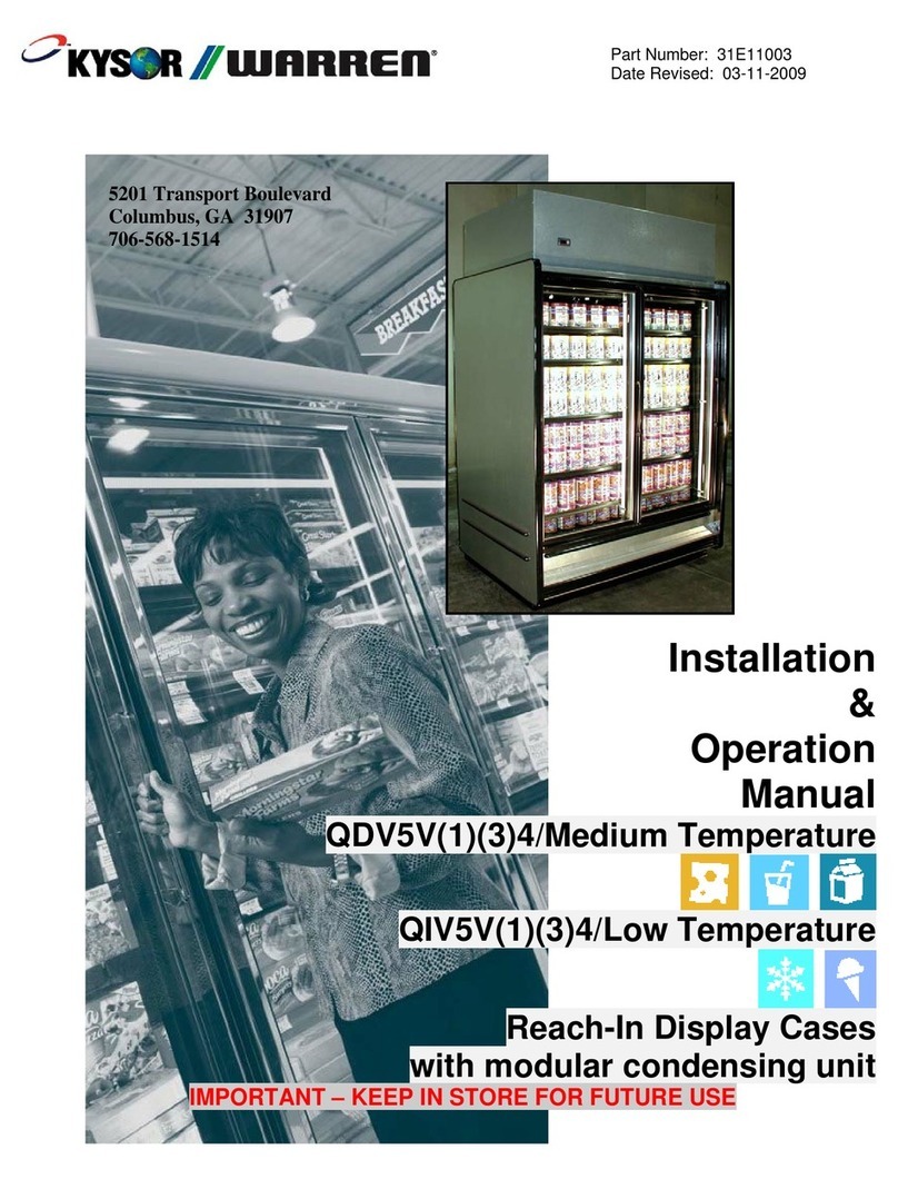 Kysor/Warren QDV5V14 Installation & operation manual
