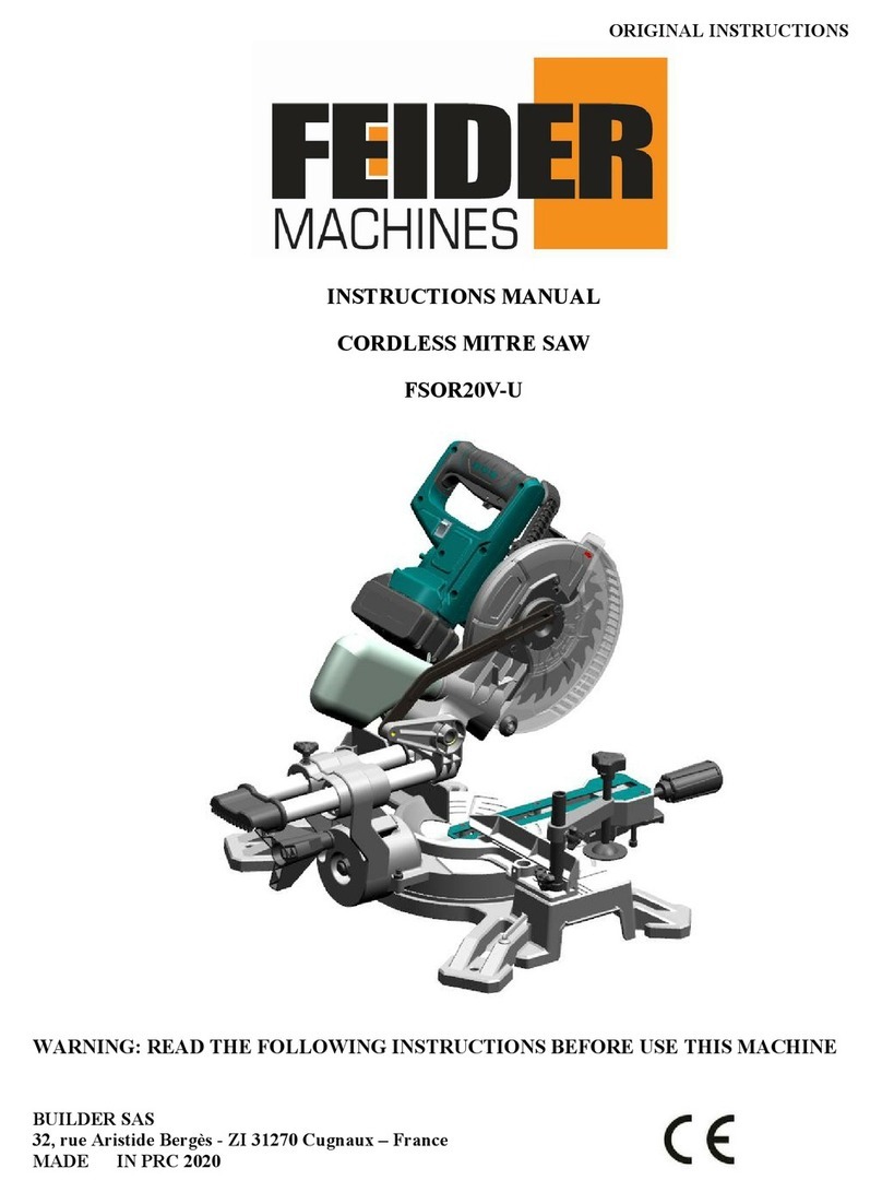Feider Machines FSOR20V-U instruction manual
