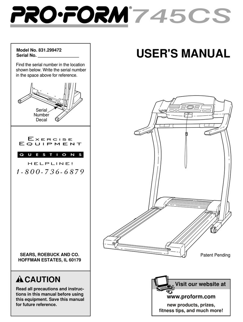 Pro-Form 745cs User manual