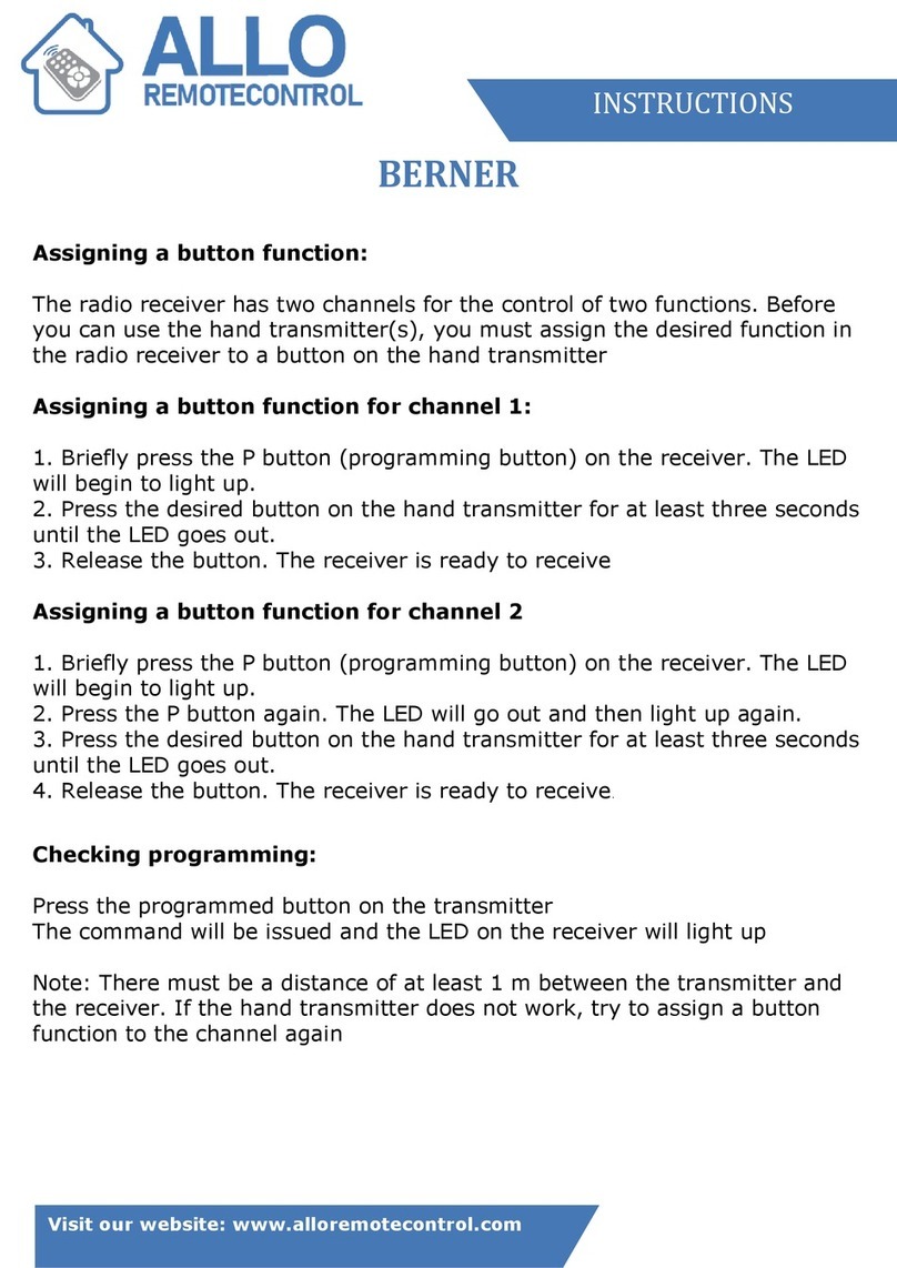 Allo RemoteControl BERNER instructions
