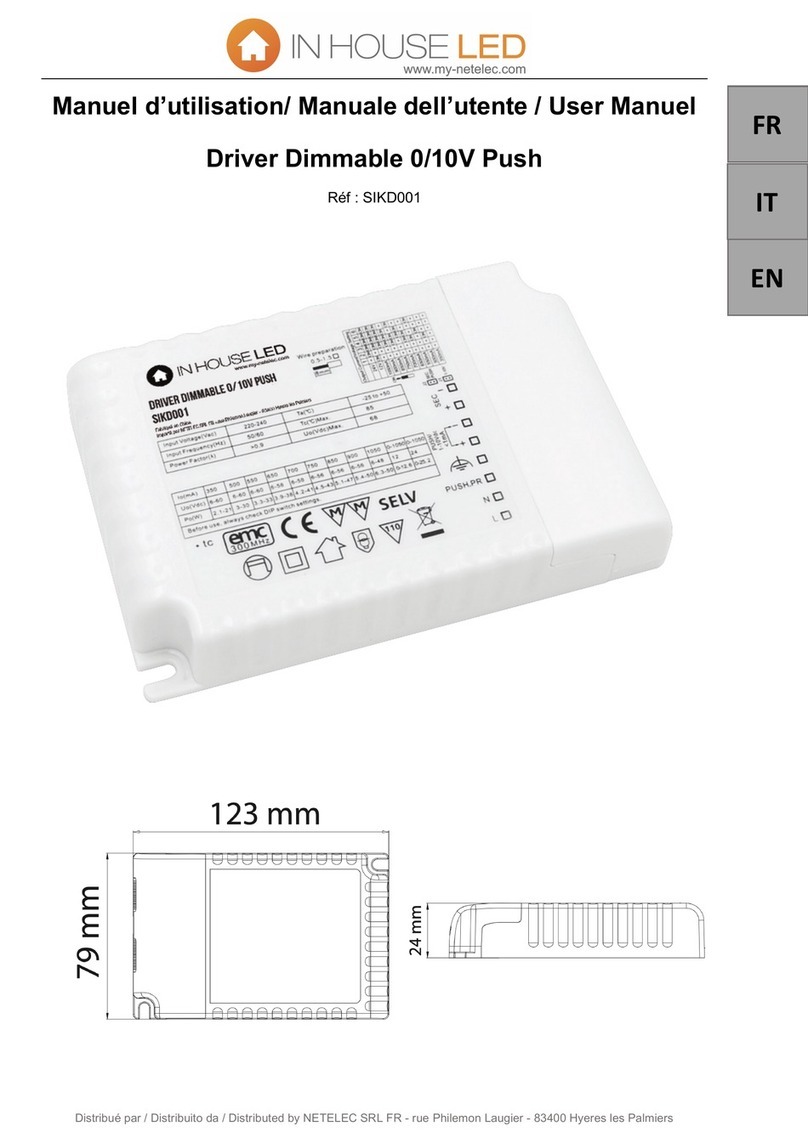 IN HOUSE LED Driver Dimmable 0/10V Push user manuel