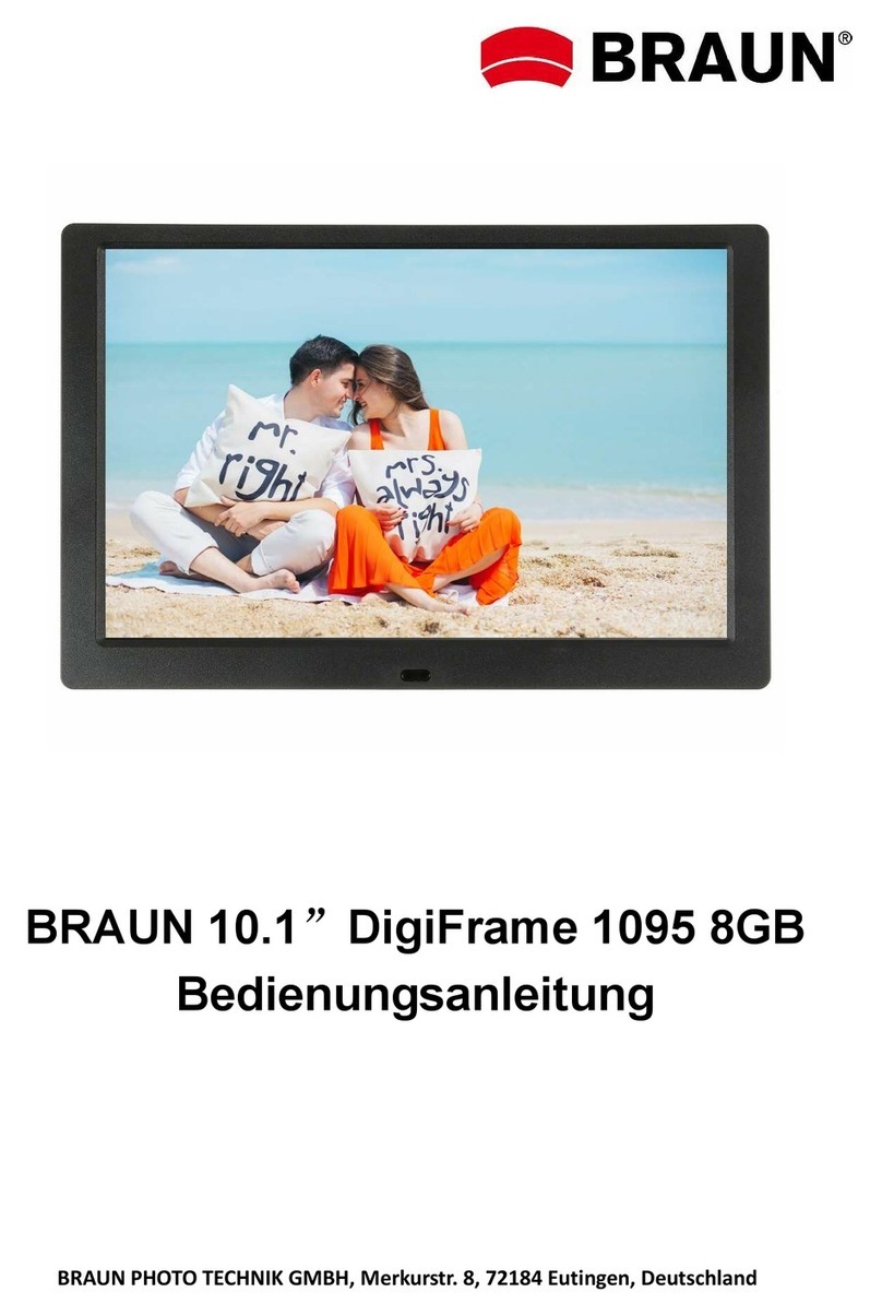 Braun DigiFrame 1095 User manual Braun DigiFrame 1095 User manual