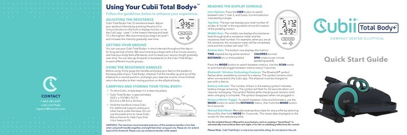 Cubii Total Body+ quick start guide