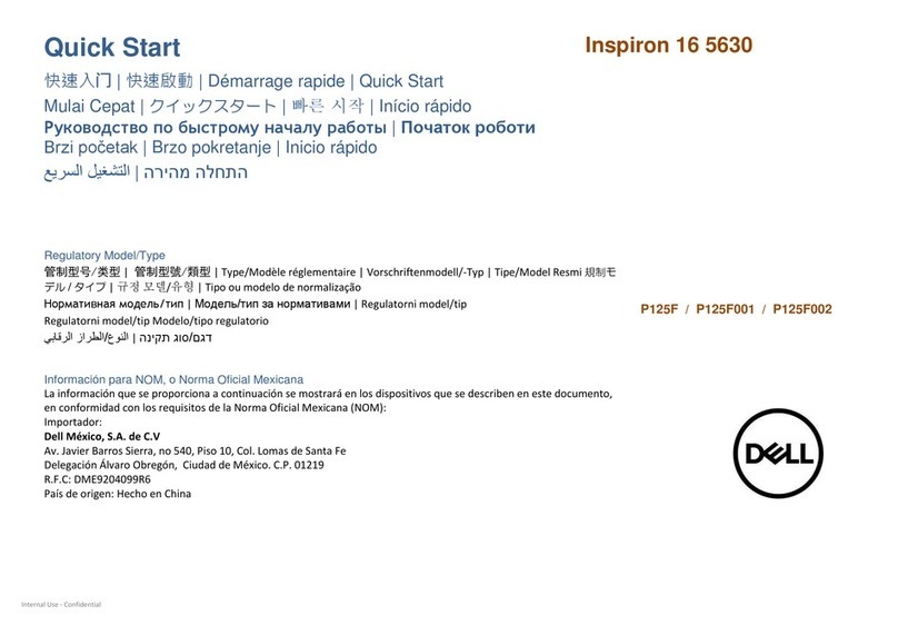 Dell P125F001 quick start
